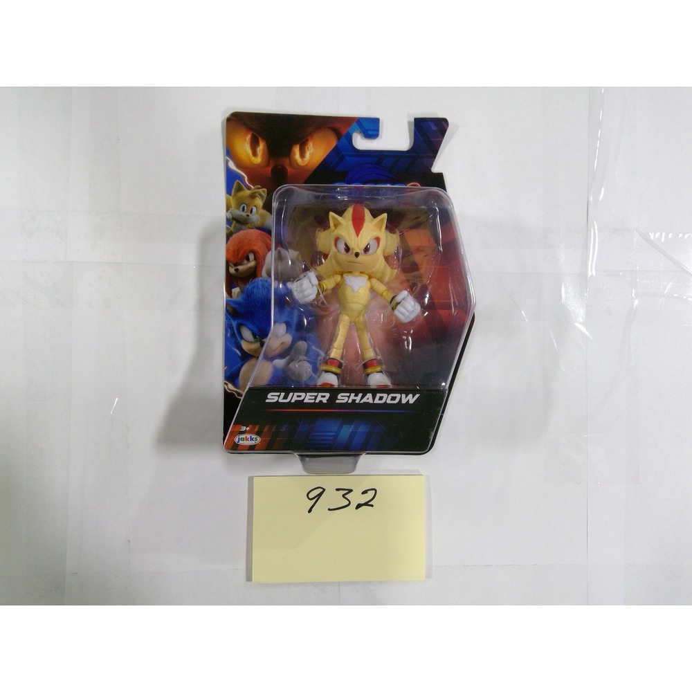 Jakks Super Shadow Action Figure Kids 5in Yellow New Sonic 3 Movie 22 Pts Artic